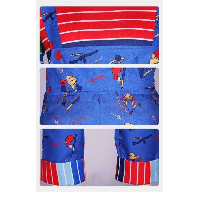 Chucky Child's Play Season 2 Cosplay Costume Horror Doll Overalls Performance Clothing - Halloweez