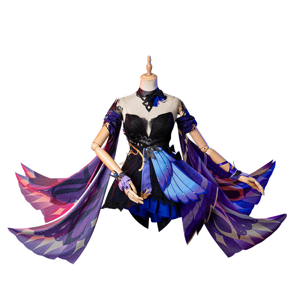 Halloweez Keqing Opulent Splendor Genshin Impact Cosplay Costume - High-Quality Game-Inspired Attire