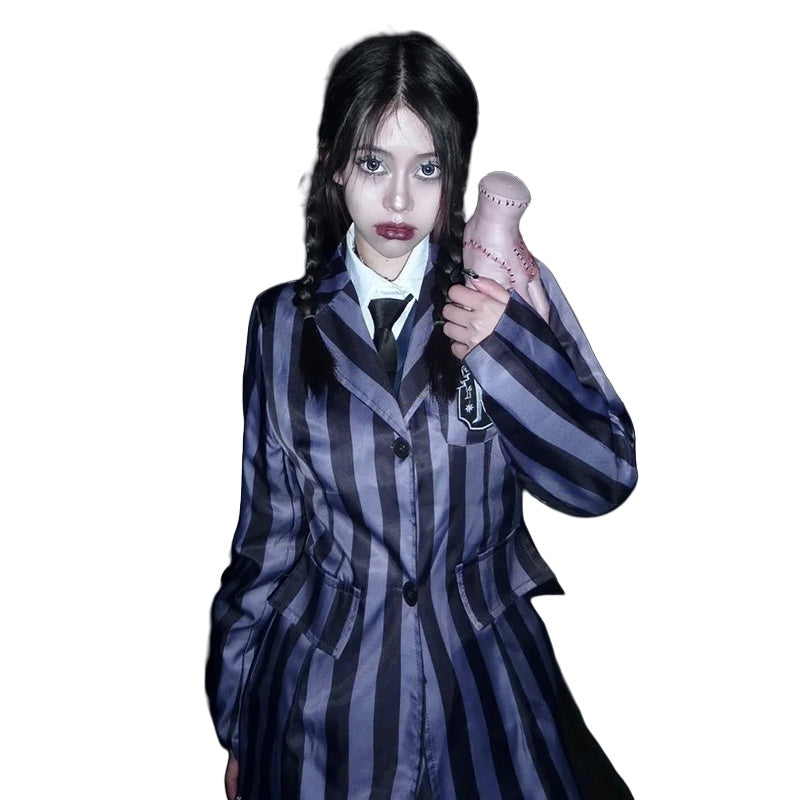 Halloween Wednesday Addams Cosplay Costume - Women's Adult Clothing - Halloweez
