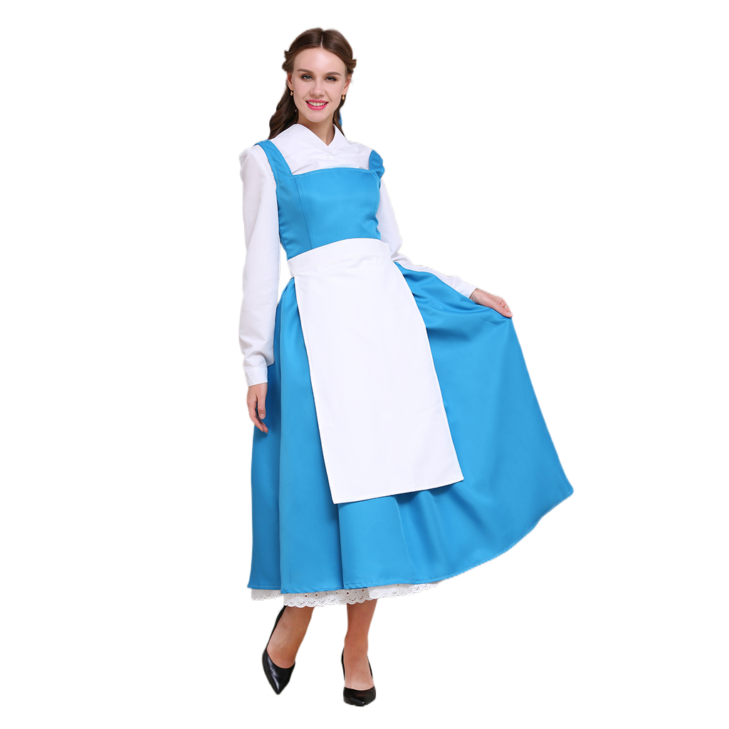 Costume de cosplay Belle pour Halloween | Robe de princesse Disney enchanteresse pour Halloween et cosplay