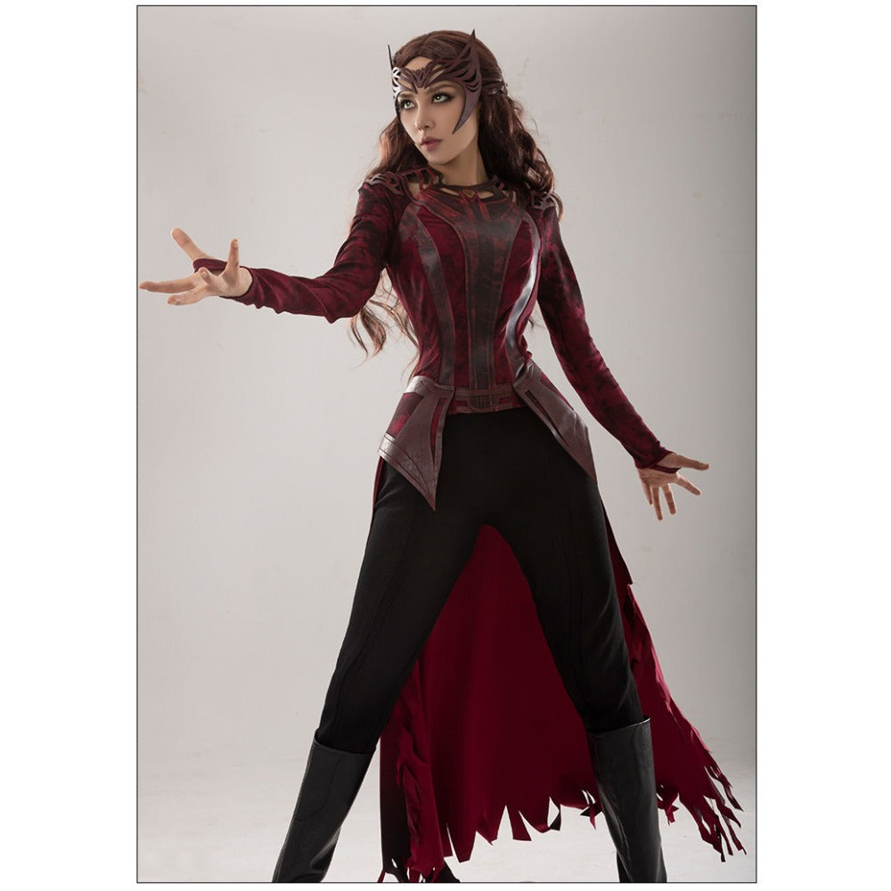 Scarlet Witch Wanda Darkhold Costume Doctor Strange Multiverse of Madness Cosplay Outfit for Halloween - Halloweez