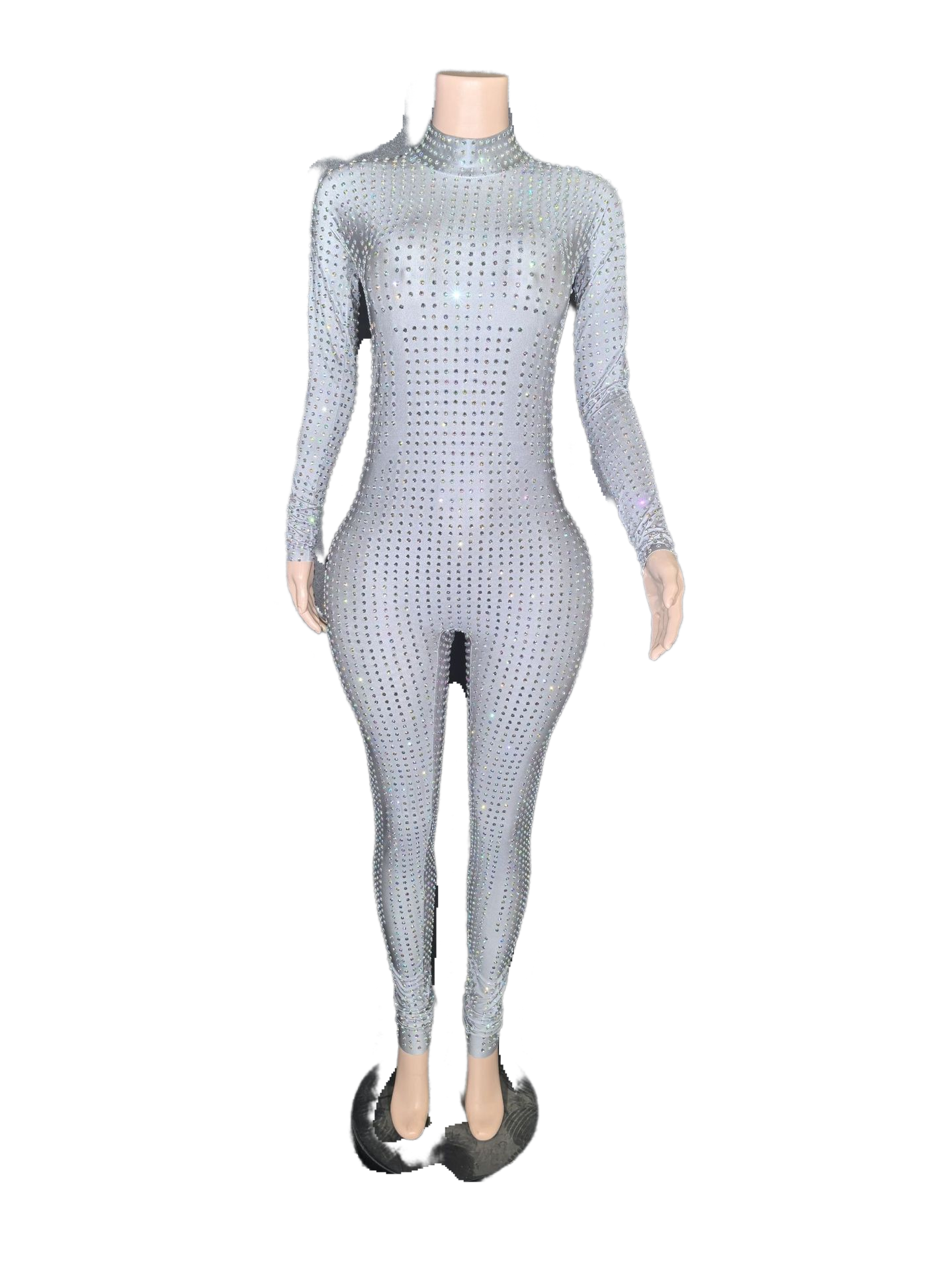 Crystal Pole Dance Bodysuit Sexy Elegant Slimming Stage Performance Costume for Women Party Wear - Halloweez