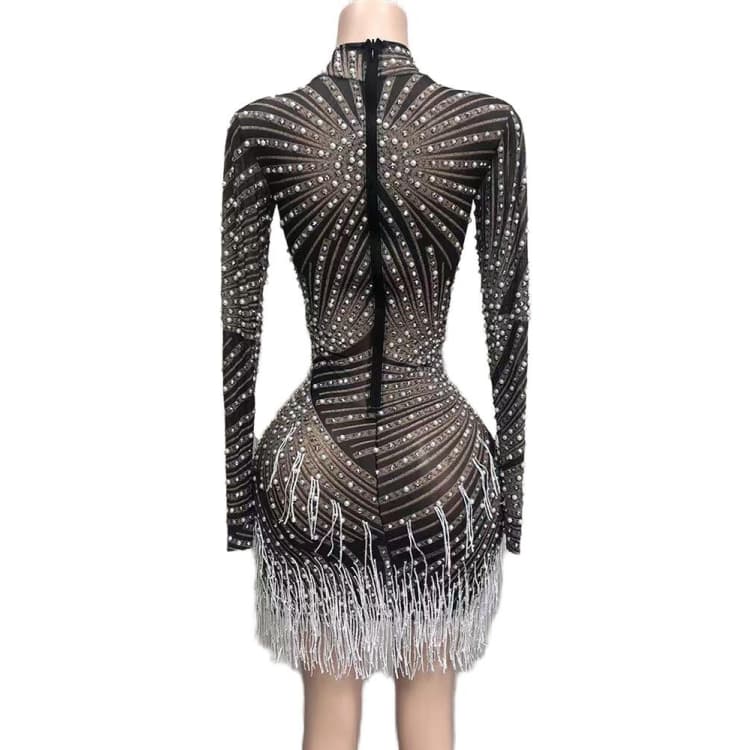 Mesh Shiny Crystal Mother of the Bride Dress Wedding Party Evening Gown Blue Cosplay Costume - Halloweez