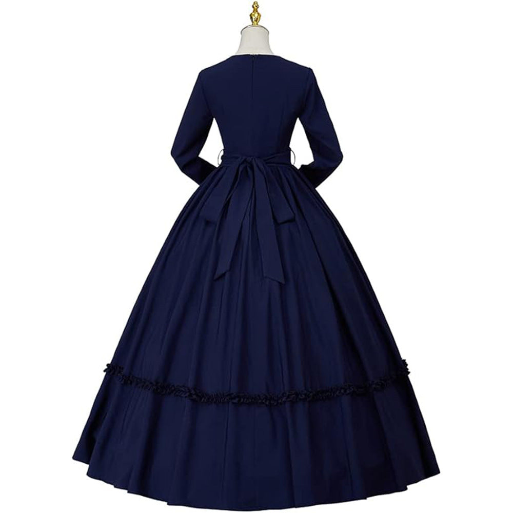 Medieval Victorian Civil War Period Dickens Costume Retro Dress - Authentic Cosplay Outfit - Halloweez