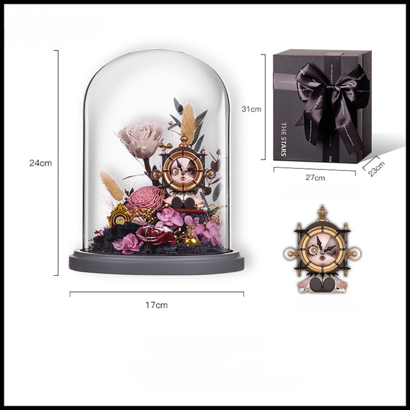 Exquisite Halloweez Eternal Flower Christmas Gift Bubble Mart Ornament - Ideal for Birthdays, Girlfriends, and Best Friends