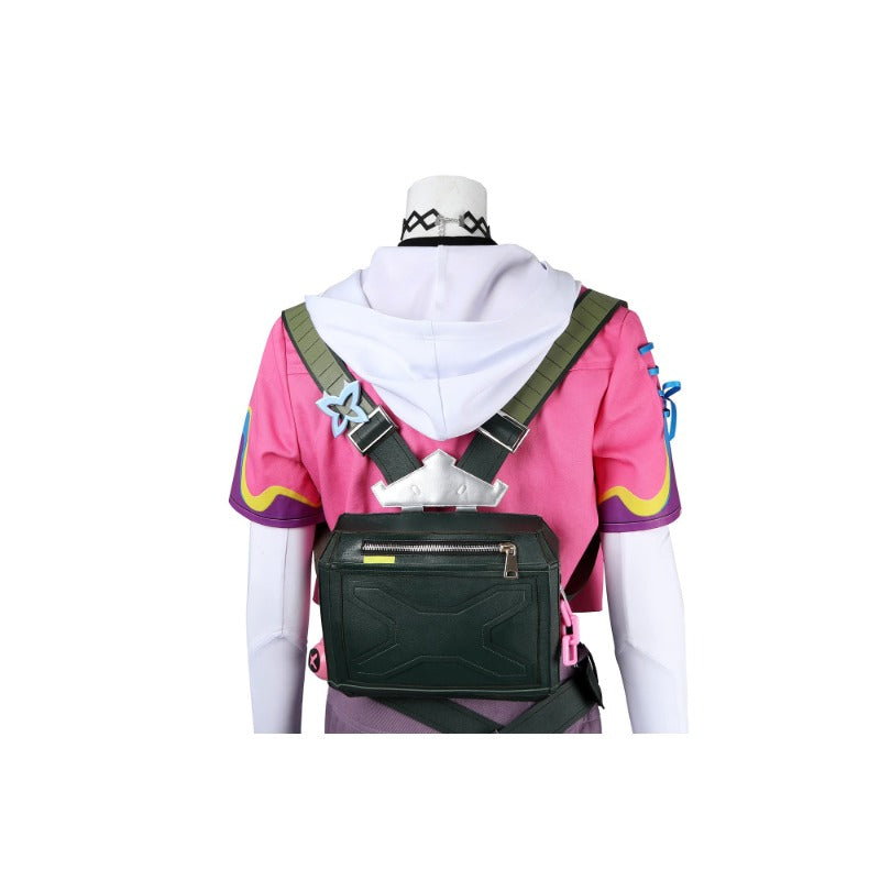 Halloweez Clove Cosplay Outfit - Pink Coat, Shirt, Pants for Women's Game Suit