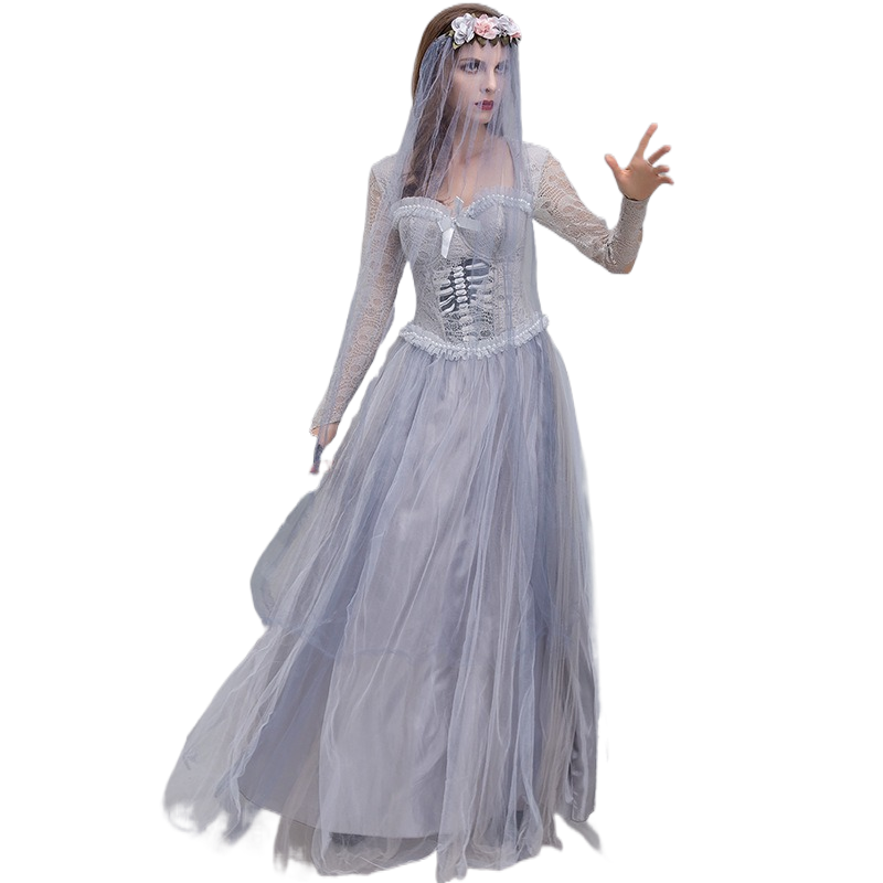New Halloween Costume – Horror Ghost Bride Dress, Zombie Outfit for Cosplay, Themed Parties & Performances - Halloweez