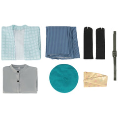 Demon Slayer Cosplay Costume Tokito Muichiro Kimono Wig Accessories Full Set Role Play Outfit Halloween Anime Cosplay - Halloweez