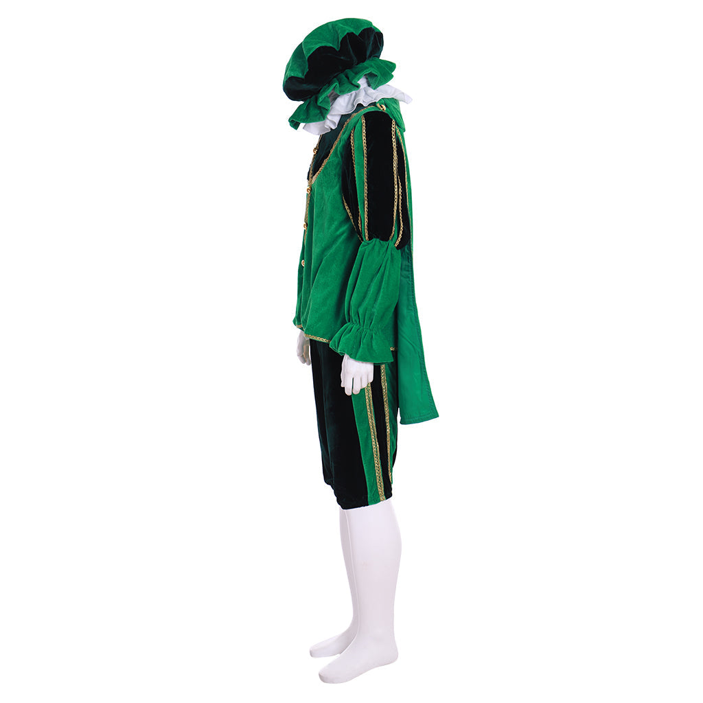 Disfraz de Tudor renacentista para hombre: traje isabelino verde de Halloween