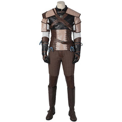 Halloweez Geralt of Rivia Cosplay Leather Jacket - Wild Hunt Hero Suit for Halloween