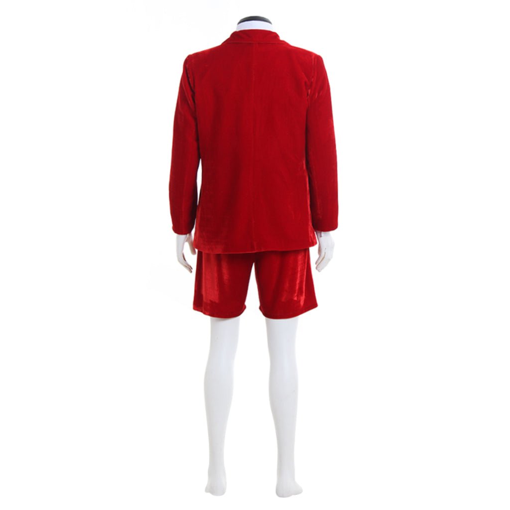 AC/DC Angus Young School Boy Cosplay Costume – Men’s Velvet Coat & Shorts Set - Coscosmos