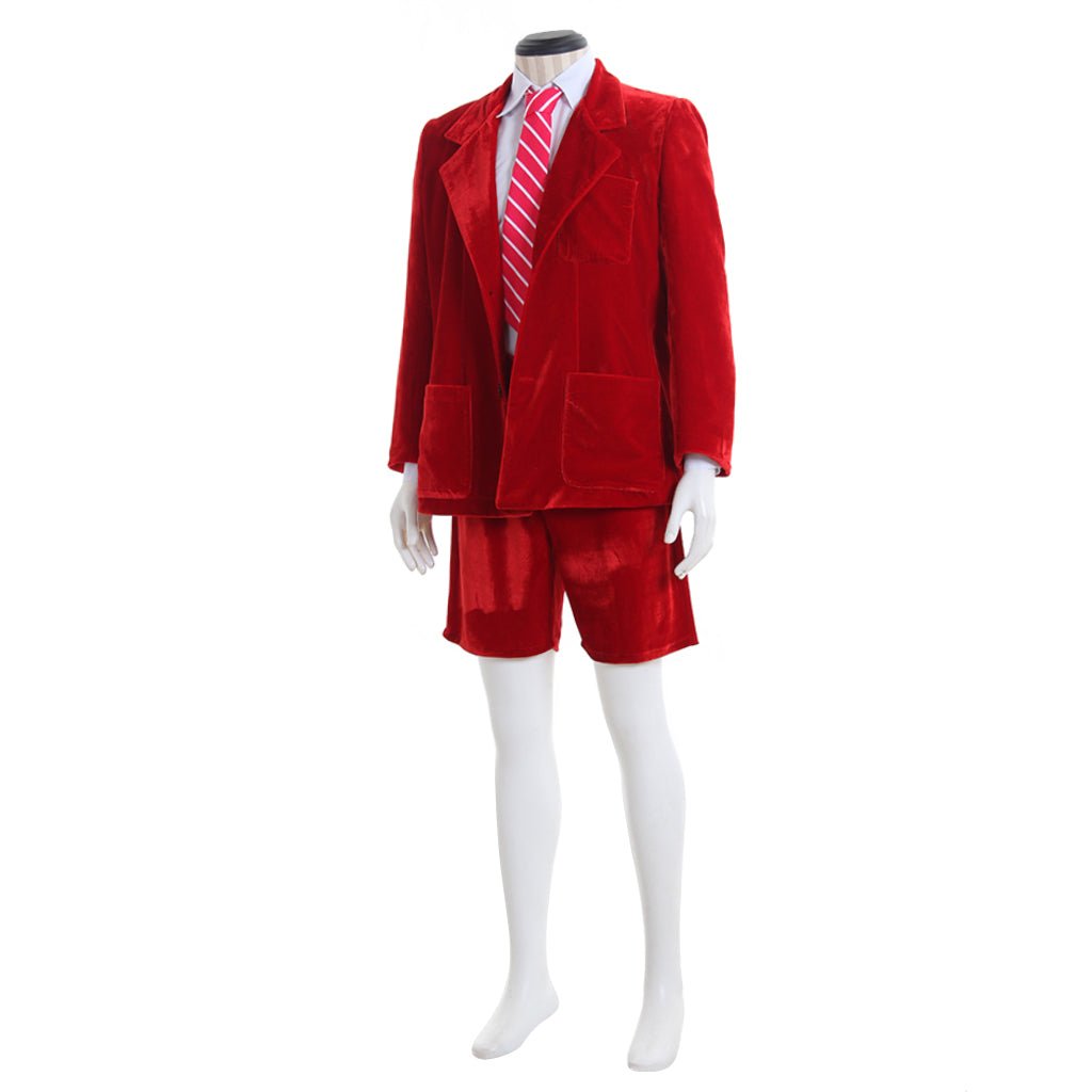 AC/DC Angus Young School Boy Cosplay Costume – Men’s Velvet Coat & Shorts Set - Coscosmos