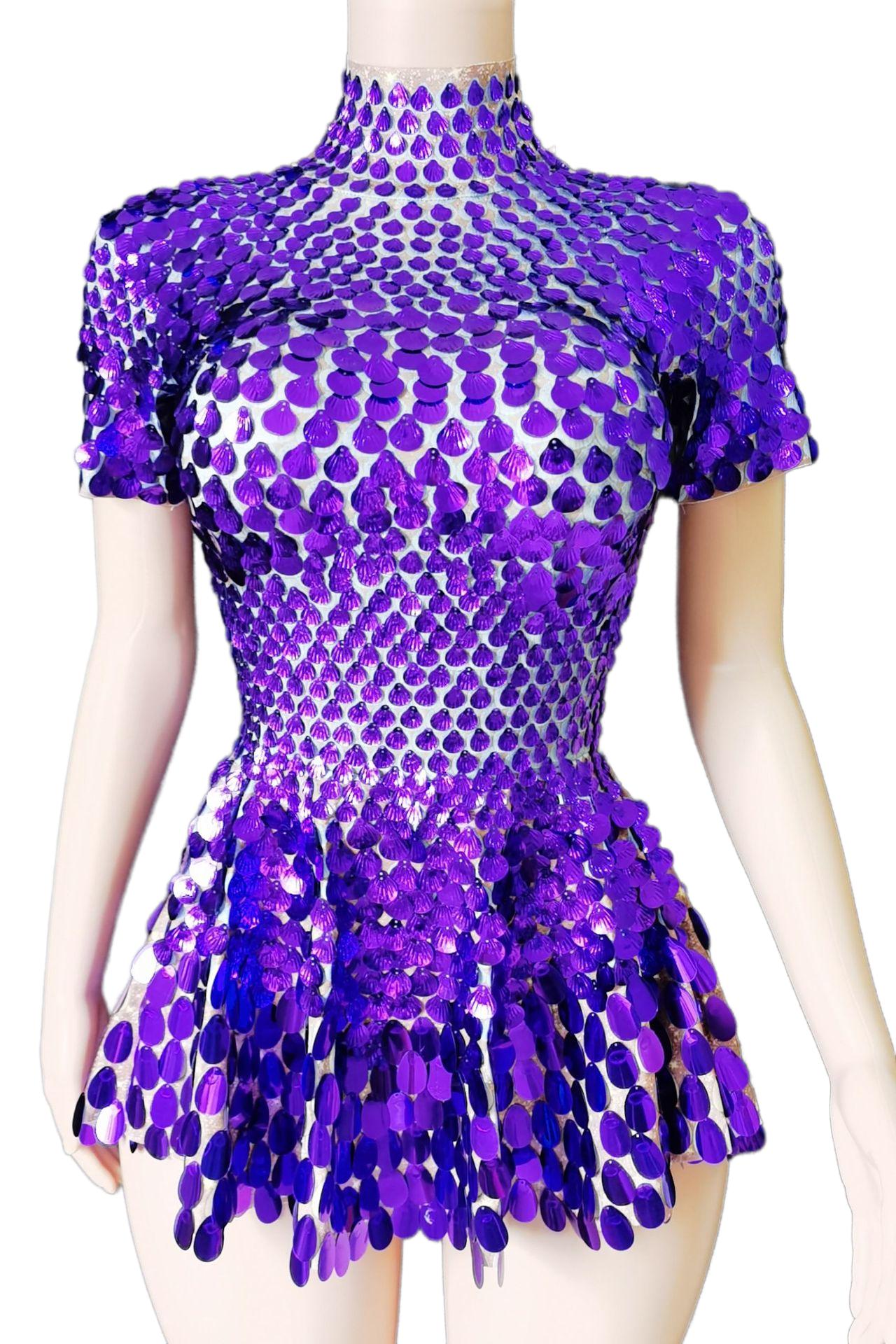 Novance Green Sequin Halter Neck Backless Mini Dress - Sexy Party Evening Dress for Women - Halloweez