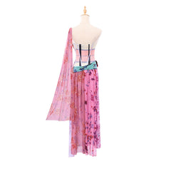 Zhao Lusi Same Style Thai Dress, Sweet & Sexy Island Vacation Long Dress, Concert Stage Performance Cosplay Outfit - Halloweez