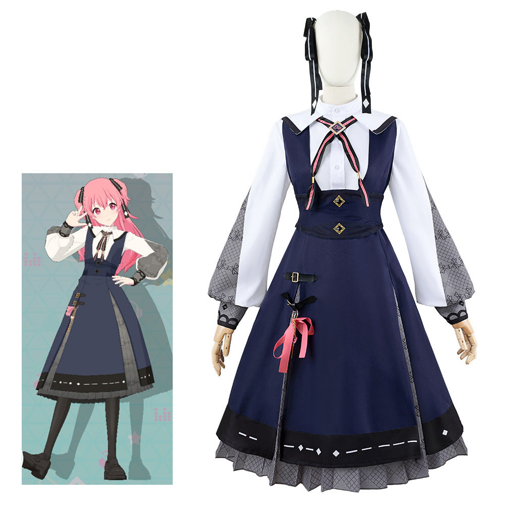 Project Sekai PJSK Airi Momoi Cosplay Costume Set - Anime Game Overalls Dress - Halloweez