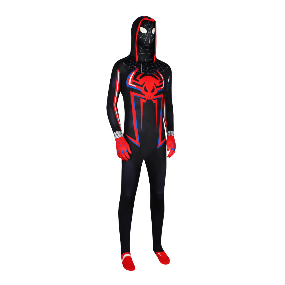 Spider-Man Cosplay Costume Halloween Bodysuit Hood Jumpsuit for Stage Performance and Role Play - Halloweez