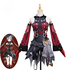 Disfraz de cosplay de Halloweez Genshin Impact Fontaine Codename M - Vestido de bruja pequeña para fiesta de Halloween de mujer