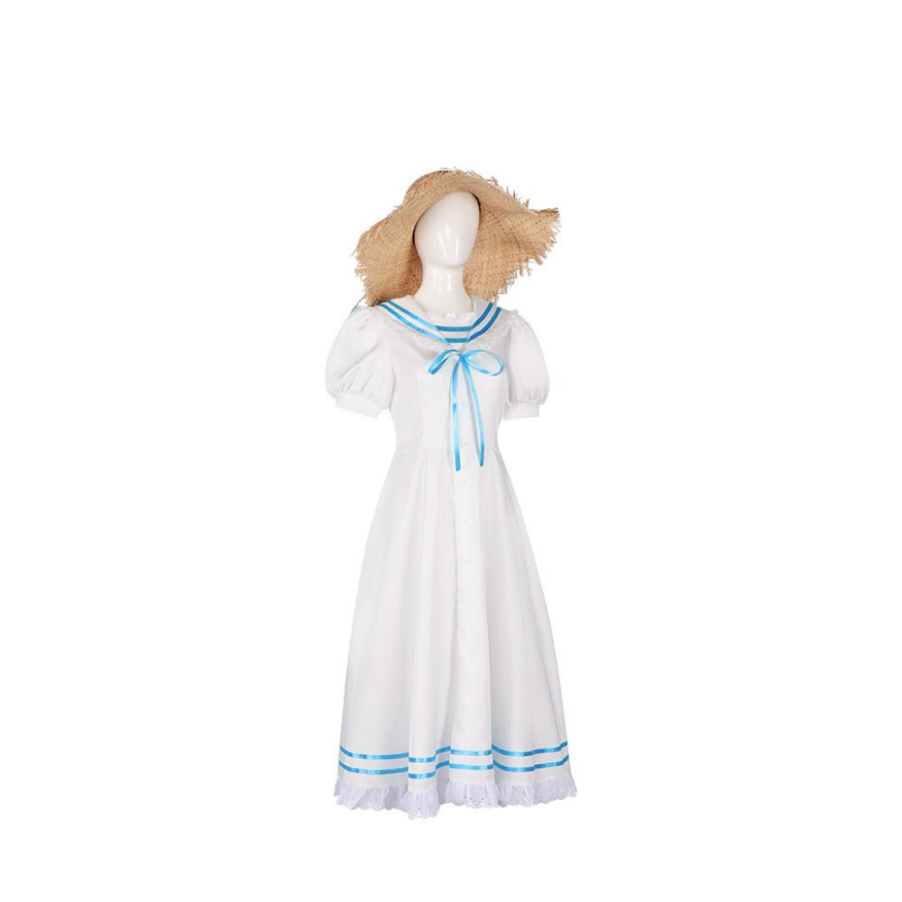 Summer Sky Beyond Kamoha Uesaka Cosplay Costume - Game Accurate Dress with Hat