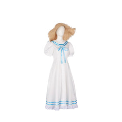 Summer Sky Beyond Kamoha Uesaka Cosplay Costume - Game Accurate Dress with Hat