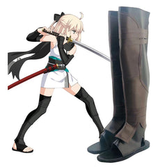 FGO Okita Souji Cosplay Shoes for Anime Conventions and Performances - Halloweez