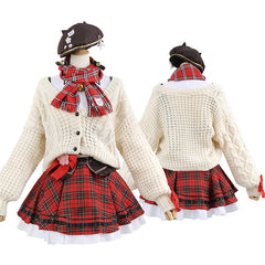VTuber Sakura Miko Anime Cosplay Costume Sweater Set - Hololive Collection - Halloweez