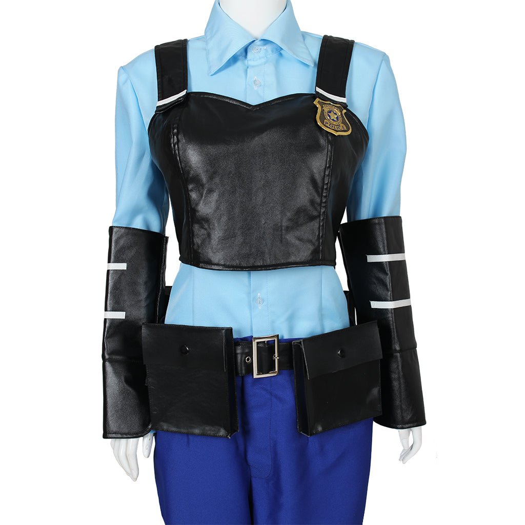 Adult Judy Cosplay Costume ZPD Officer Fantasy Women Police Uniform Shirt Pants Outfits for Halloween, Carnival, and Party Events - Coscosmos