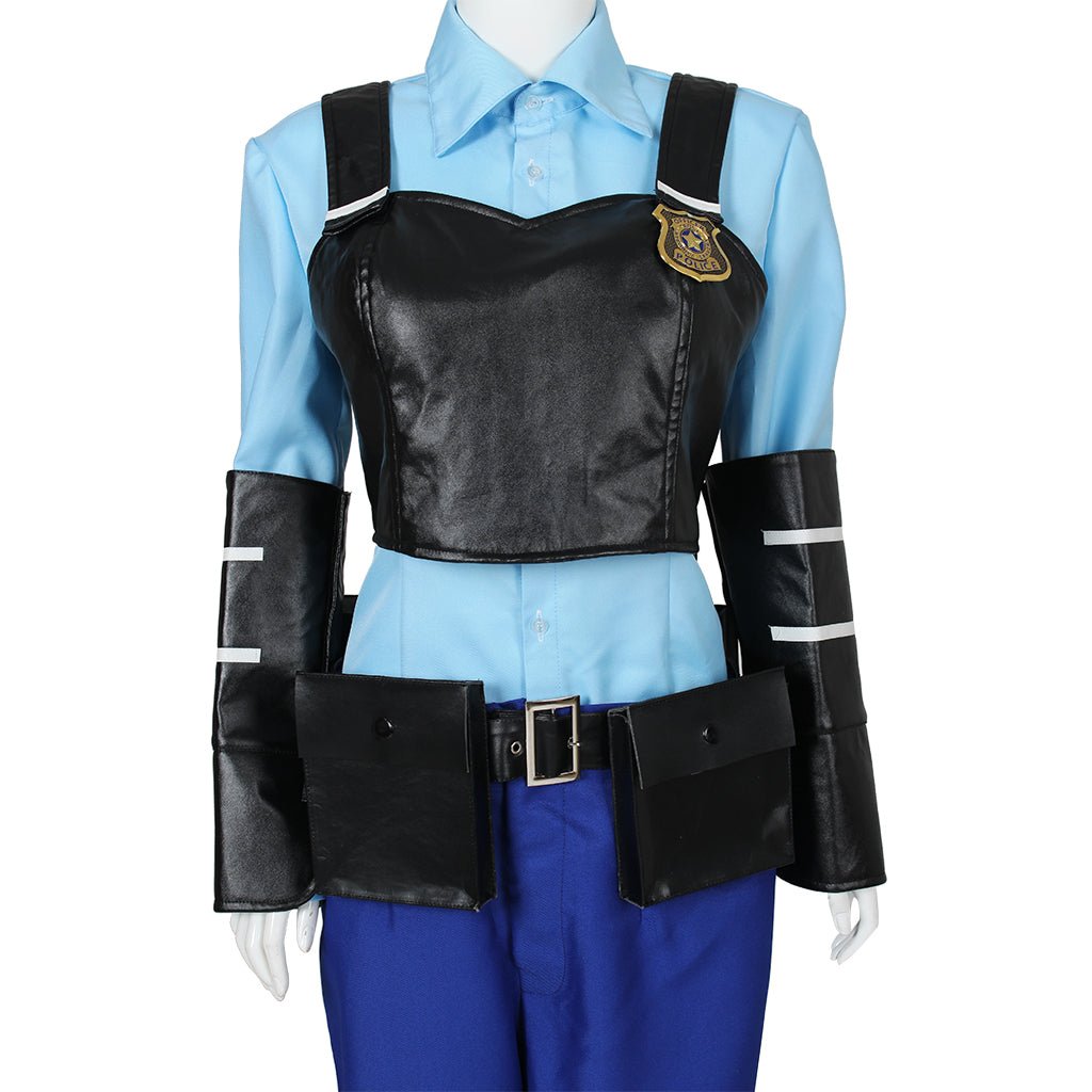 Adult Judy Cosplay Costume ZPD Officer Fantasy Women Police Uniform Shirt Pants Outfits for Halloween, Carnival, and Party Events - Coscosmos