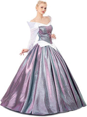 Adult Princess Aurora Cosplay Dress Women's Aurora Color Changing Ball Gown Dress - Coscosmos