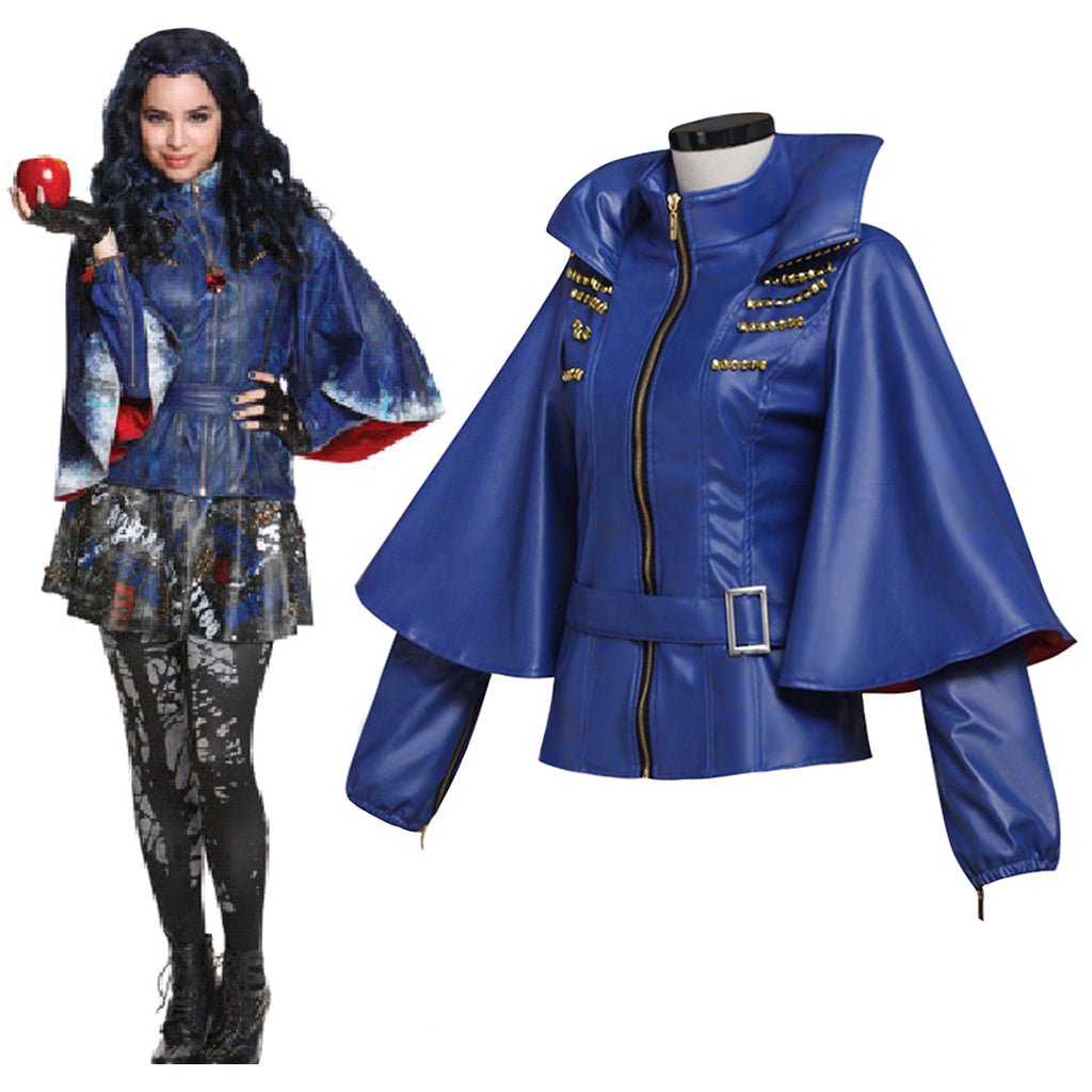 Adult Women Evie Cosplay Costume Blue Jacket - Coscosmos