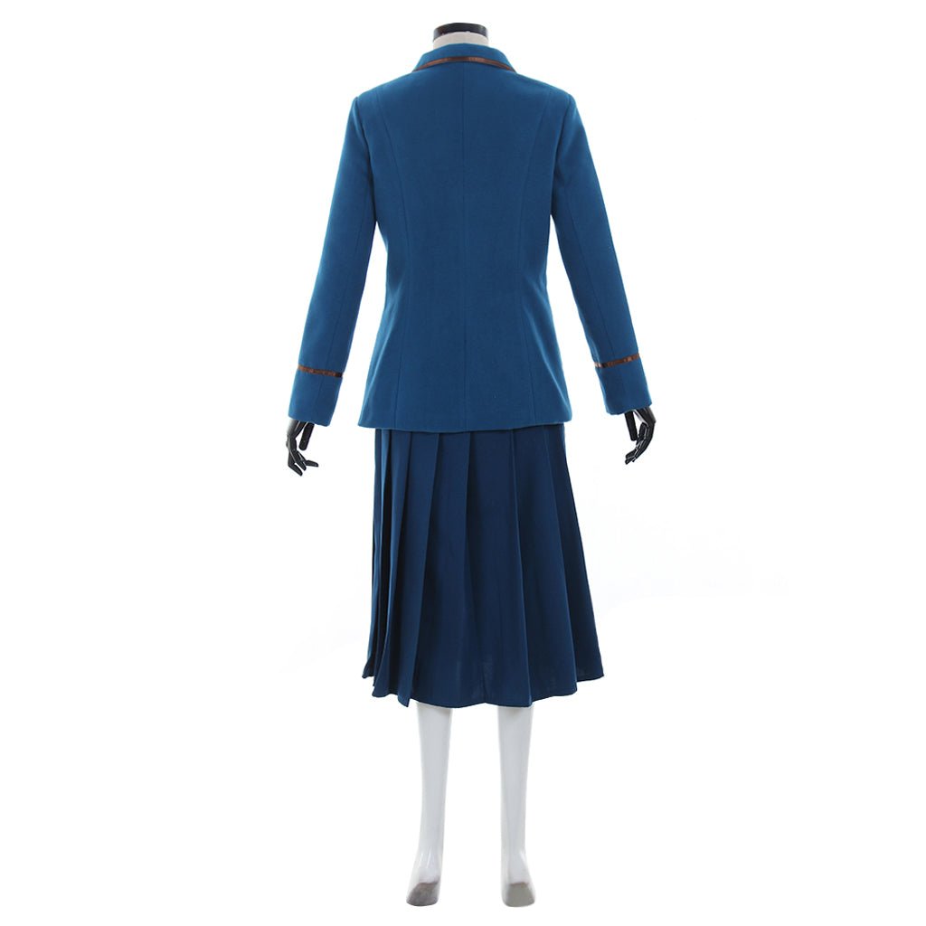 Adult Women’s Blue Suit Coat Dress Carnival Costume for Halloween and Theme Parties - Coscosmos