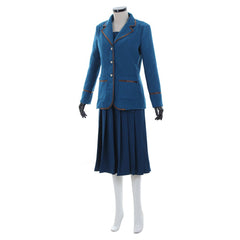 Adult Women’s Blue Suit Coat Dress Carnival Costume for Halloween and Theme Parties - Coscosmos