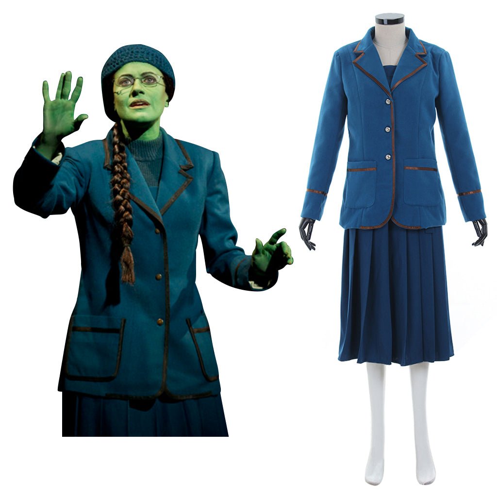 Adult Women’s Blue Suit Coat Dress Carnival Costume for Halloween and Theme Parties - Coscosmos