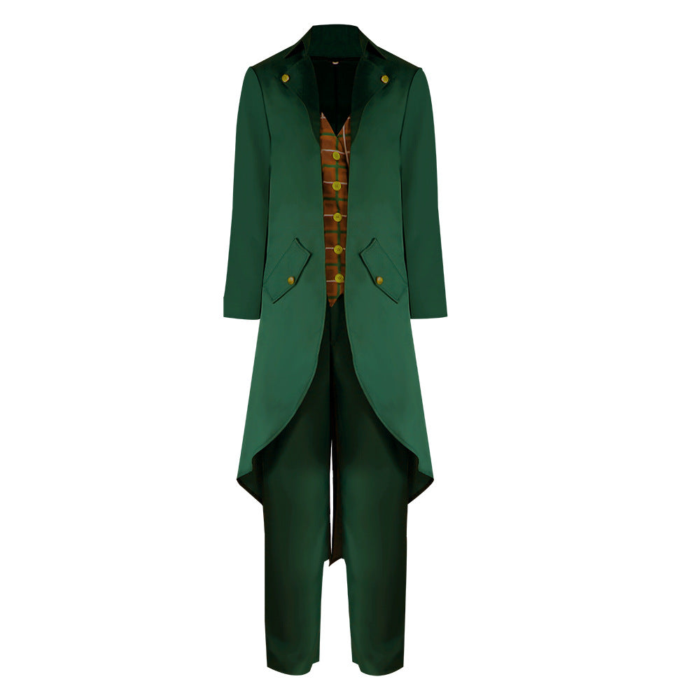 Medieval Gothic Tailcoat Cosplay Costume for Magician Stage Performance