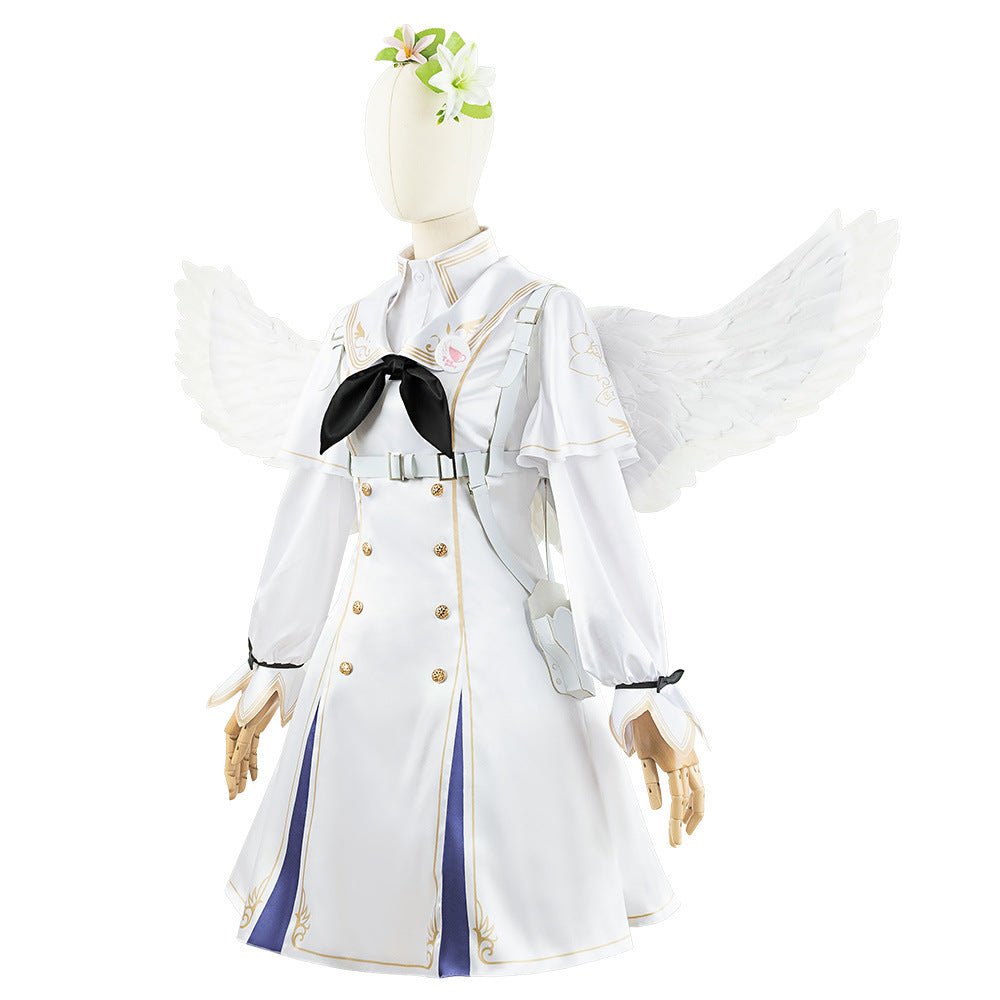Blue Archive Ako Tendo Cosplay Costume White Dress Anime Cosplay Outfit - Halloweez