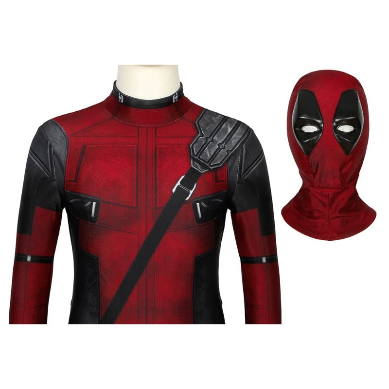 Children's Deadpool Kidspool Costume Jumpsuit Mask - Halloween Party Outfit by Halloweez