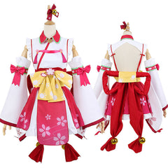 Vtuber Sakura Miko Cosplay Costume Anime Wide Sleeve Kimono Outfit - Halloweez