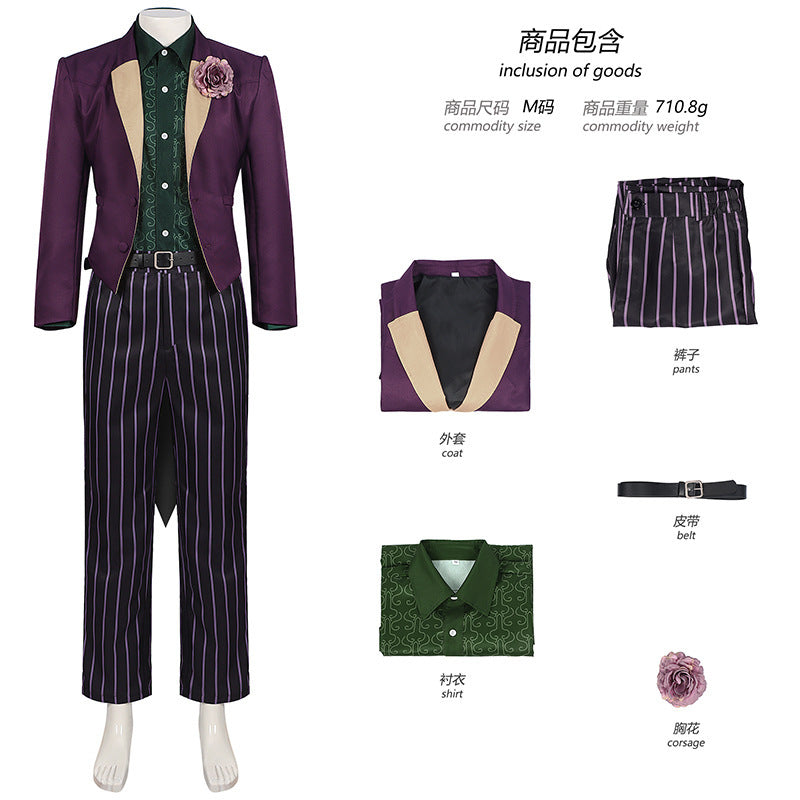 Mortal Kombat 11 Joker Cosplay Costume, Purple Suit Set, Game-Accurate Full Outfit - Halloweez