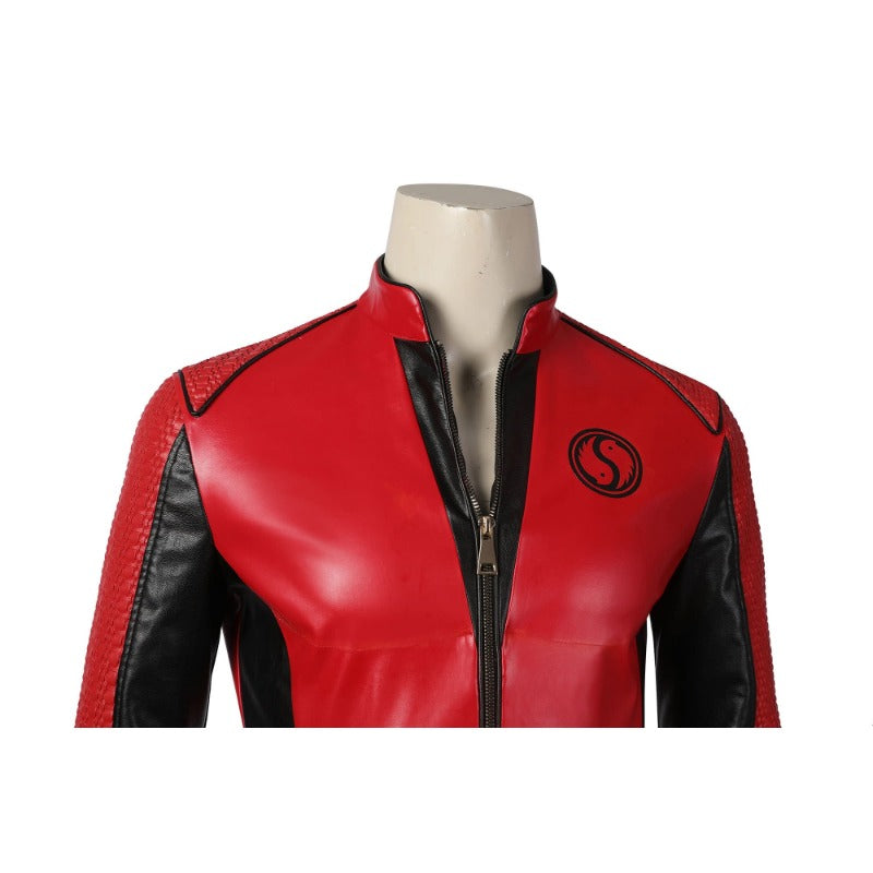 Embrace Your Inner Hero with The Umbrella Academy Ben Cosplay Costume - Red Leather Suit for Halloween