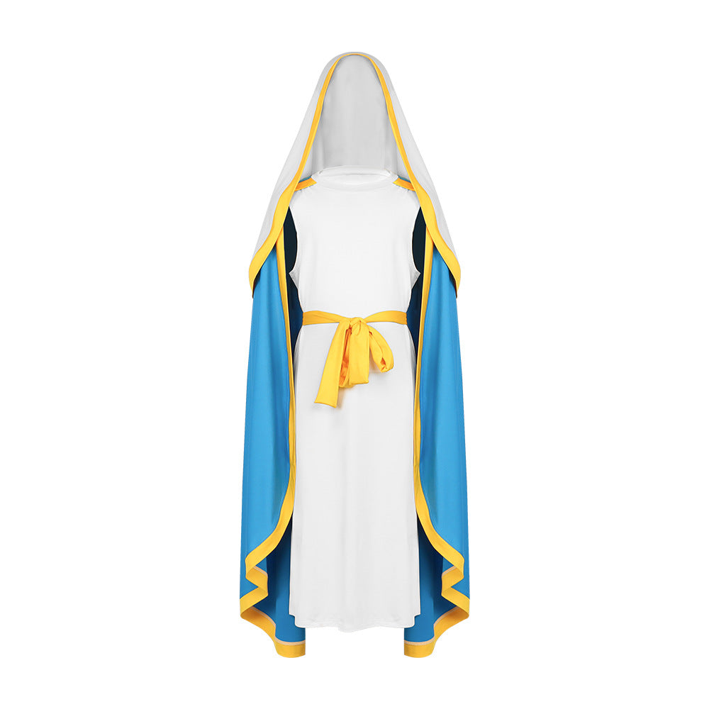 European Retro Long Robe Cloak Cosplay Medieval Hooded Cape Monk Missionary Stage Costume - Halloweez