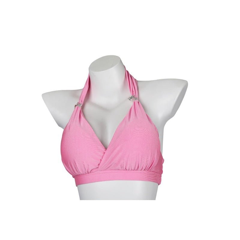 Aerith Gainsborough Swimsuit - Final Fantasy VII Remake Cosplay Halter Pink Bathing Suit - Coscosmos