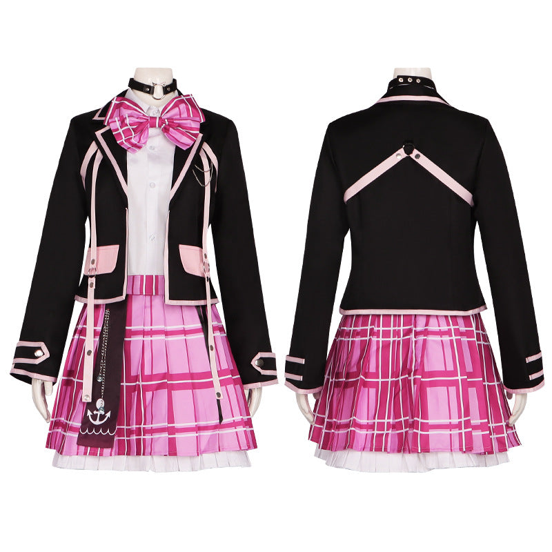 Virtual VTuber Minato Aqua Cosplay School Uniform Lolita J Uniform Student Outfit - Halloweez