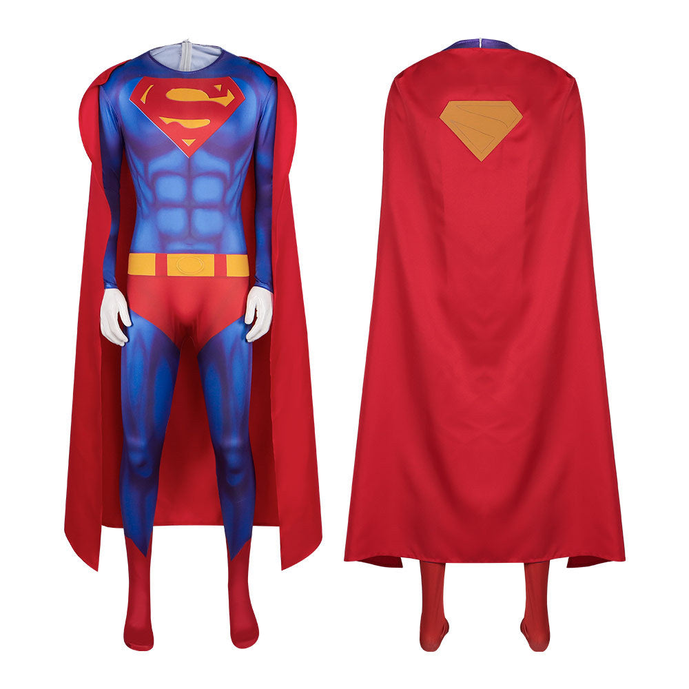 2025 New Superman Cosplay Costume Movie Same Superman Cosplay Jumpsuit Tight Suit Stage Performance Clothing