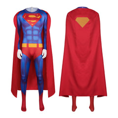 2025 New Superman Cosplay Costume Movie Same Superman Cosplay Jumpsuit Tight Suit Stage Performance Clothing