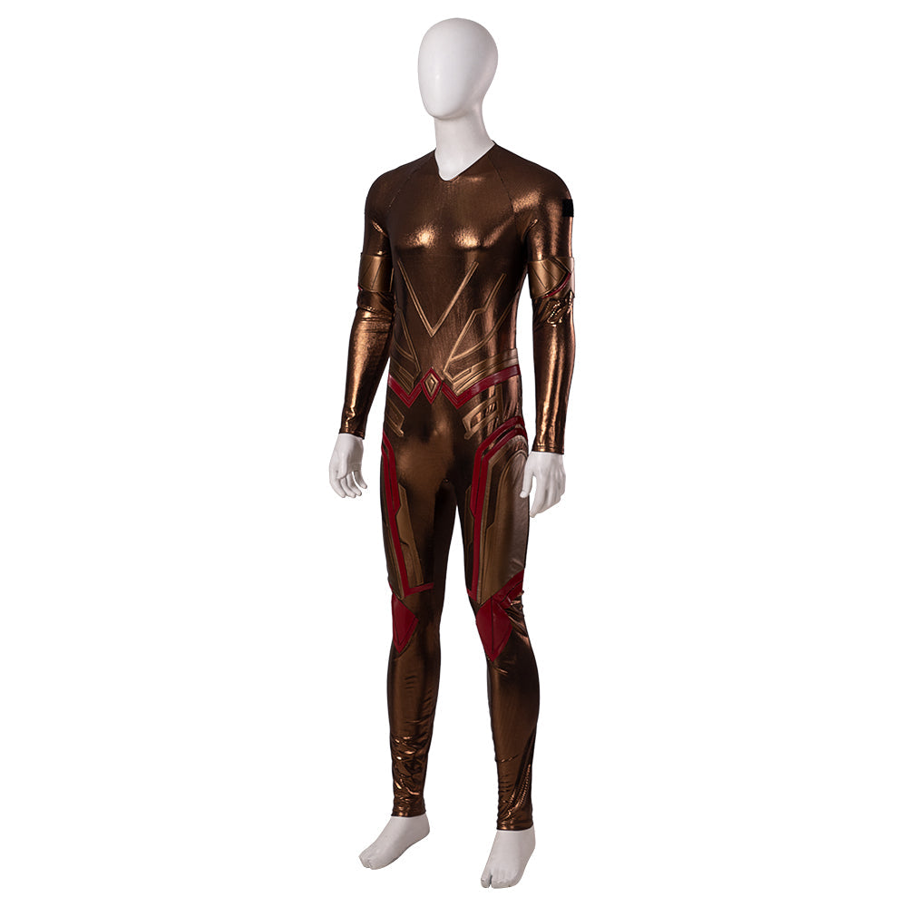 Halloweez Adam Warlock Cosplay Outfit - Detailed Jumpsuit with Red Everak Armor for Men