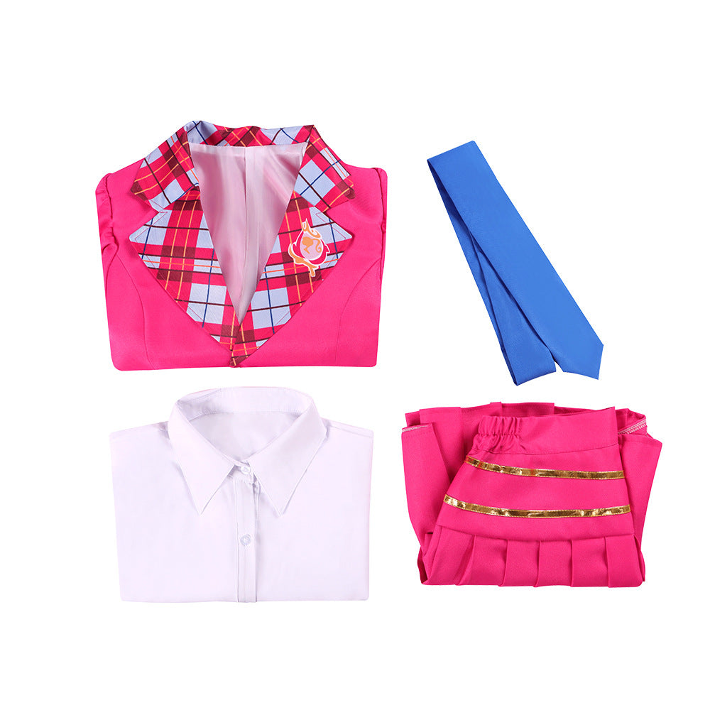 Princess Charm School Sophia, Haley School Uniform Cosplay Red Dress - Anime Cosplay Costume