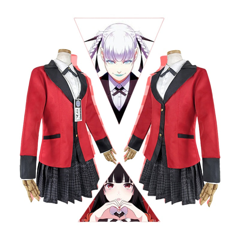 Kakegurui Yumeko Jabami Cosplay Costume Female School Uniform - Anime Cosplay Outfit - Halloweez