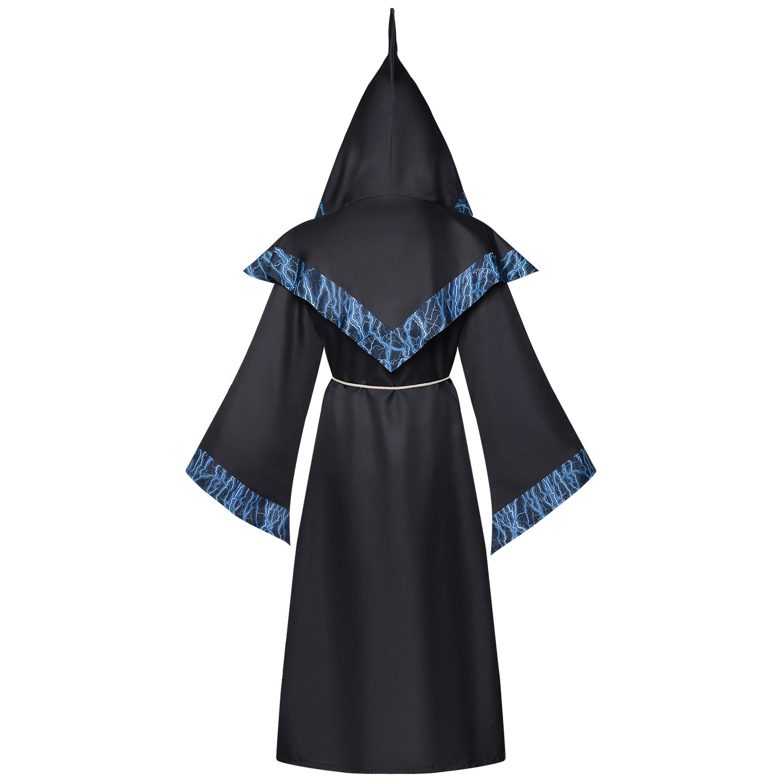 Cross-border Dark Wizard Robe Cosplay Costume Halloween Medieval Wizard Hooded Cape Stage Performance Outfit - Halloweez
