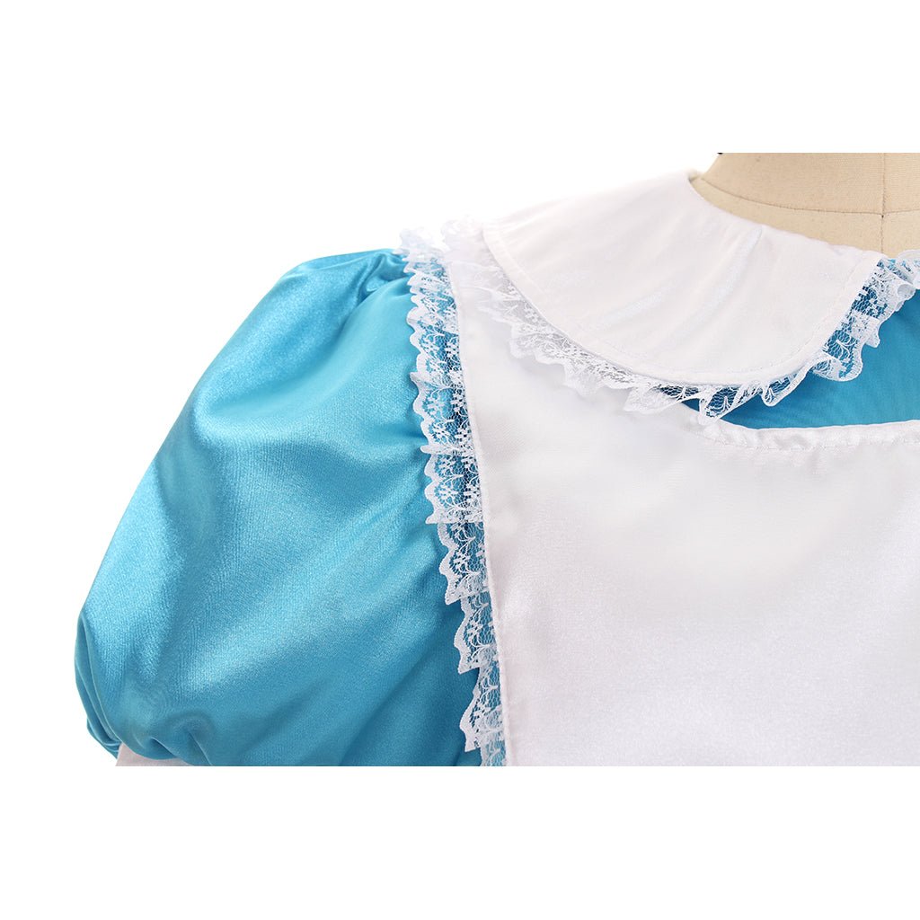 Alice in Wonderland Blue Cosplay Dress | Alice Halloween Party Show Costume - Coscosmos