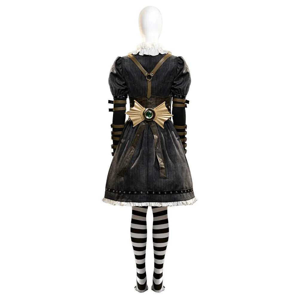 Alice Madness Returns Gothic Steamdress Cosplay Costume for Women – Halloween Party Full Set - Coscosmos