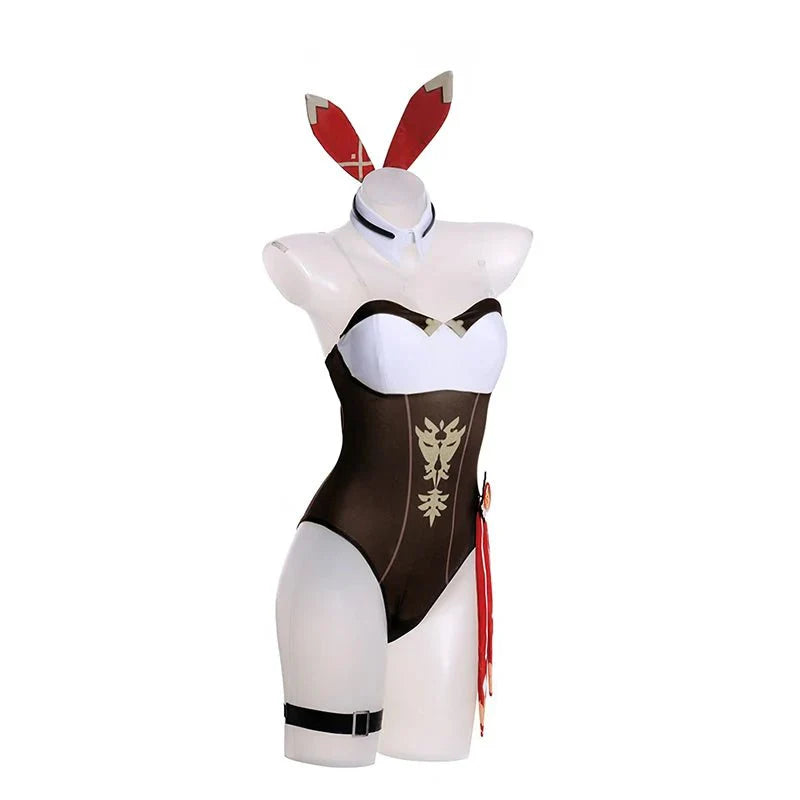 Halloweez Amber Bunny Girl Costume - Genshin Impact Sexy Women Jumpsuit Full Set - Halloweez